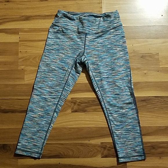 Zella Pants - Zella blue stripe yoga workout capris size sm